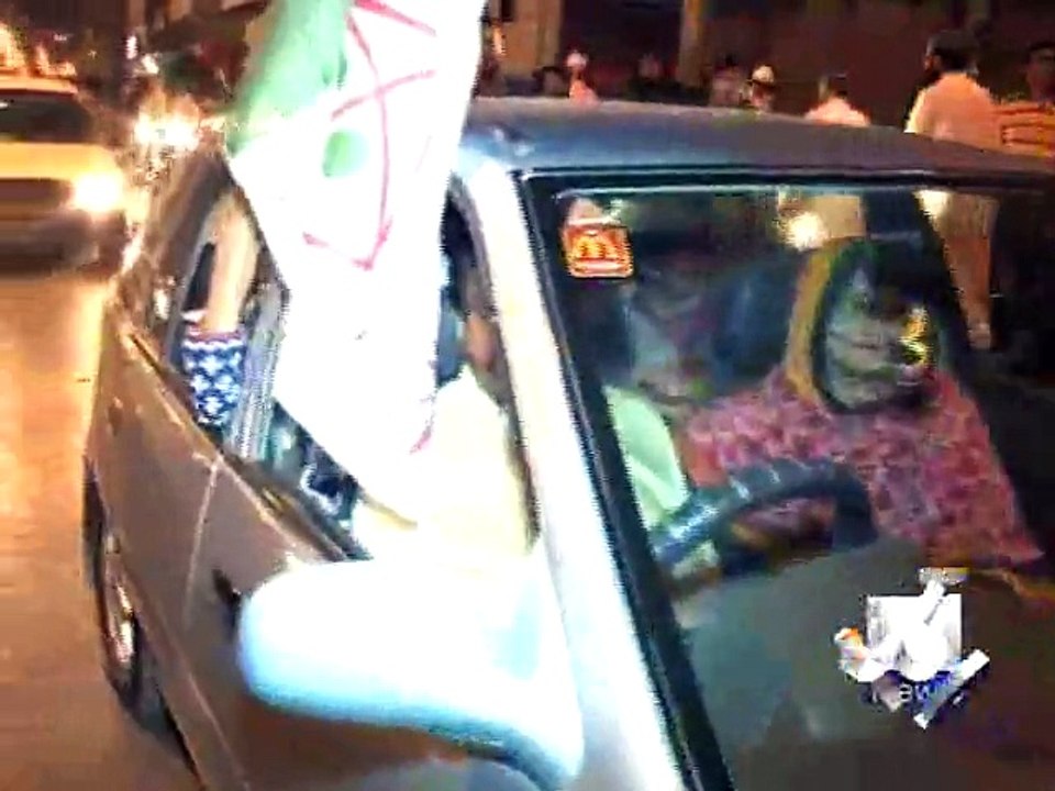 NA-246: MQM supporters celebrates victory-24 Apr 2015