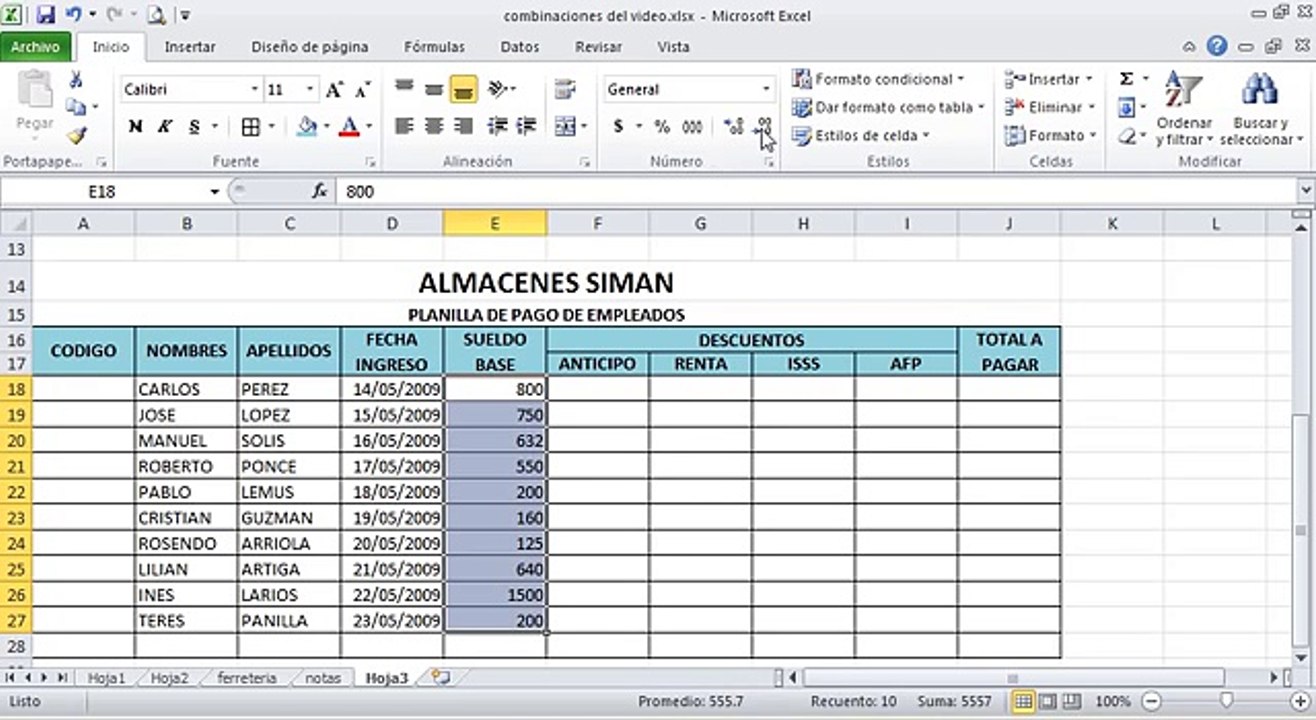 Planilla de Pago en Excel.wmv