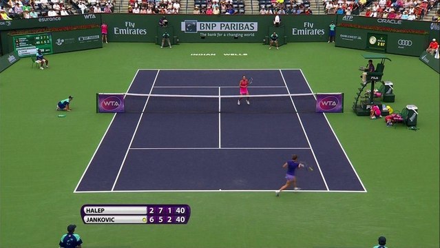 WTA Indian Wells - Victoire finale d'Halep contre Jankovic