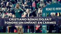 Cristiano Ronaldo fait fondre un enfant en larmes