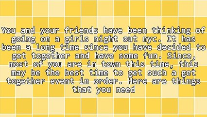 Tips On Planning A Girls Night Out