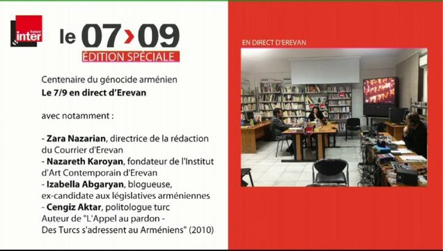 Centenaire du génocide arménien : le 7/9 en direct d'Erevan (1ère partie)