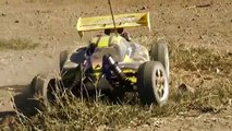 EXCEED RC 1/8th Nitro Gas-Powered RC Cars BASHING ( Buggy vs. Truck vs. Truggy )