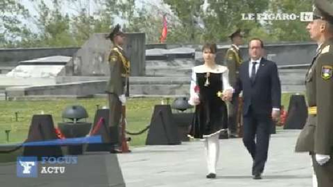 Hollande se recueille en Arménie pour le centenaire du génocide