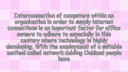 Knowing More About Network Cabling Oakland