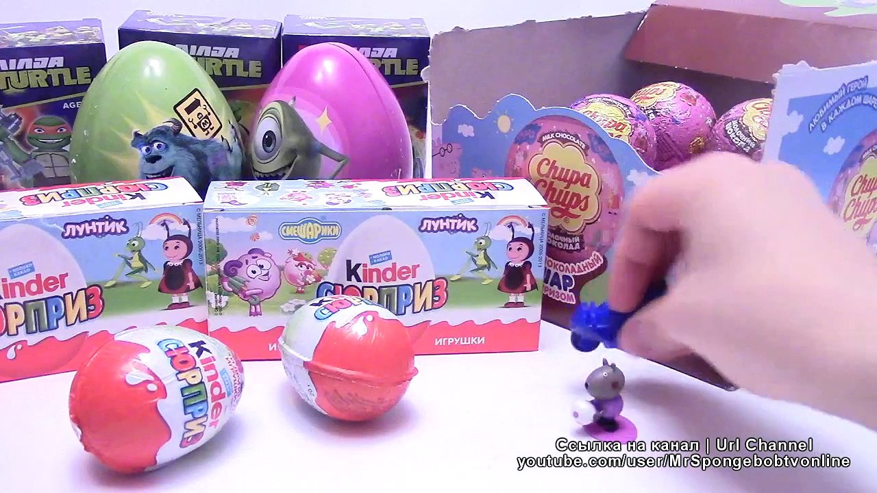 Свинка Пеппа чупа чупс, Смешарики киндер сюрприз, корпорация монстров