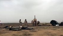 الجيش السعودي يقصف بالمدفعيات الثقيلة عناصر الحوثي علي الحدود - عاصفة الحزم