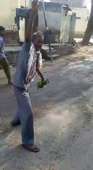 Old Man Get Crazy and hit the shatter with head