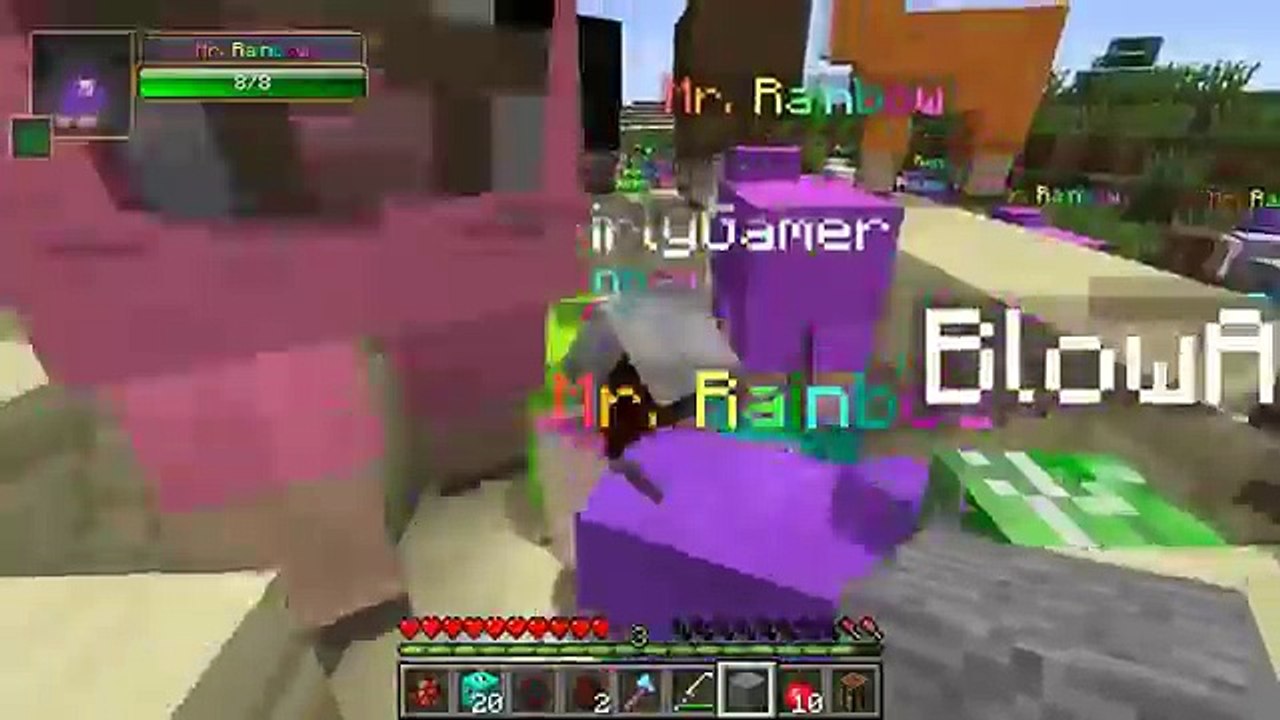 Pat and Jen Minecraft  ROBOT ALIEN CREEPER CHALLENGE GAMES   Lucky Block Mod   Modded Mini Game