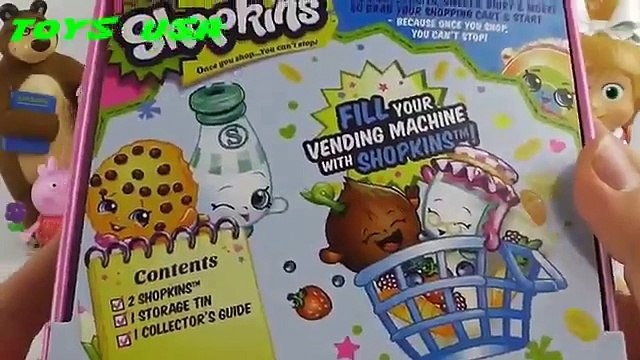 Funny SHOPKINS VENDING MACHINE Shopkins Play Jiniya Cartoon Peppa pig toys Shopkins toys ToysUsa C