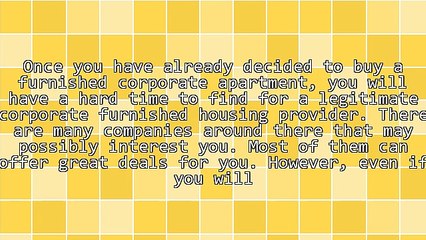 Tips For Finding A Good Corporate Furnished Housing Provider