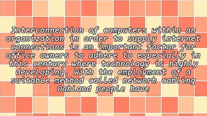 Knowing More About Network Cabling Oakland