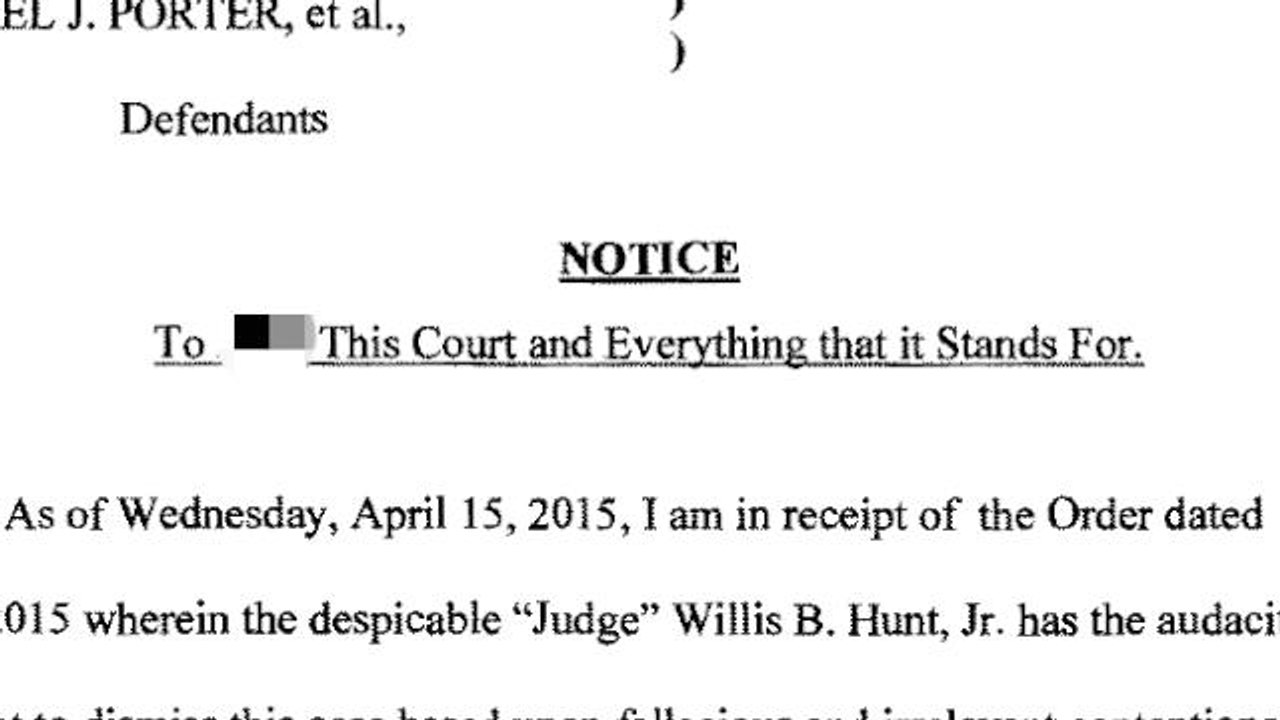 Woman files outrageous, profanity-laced court document