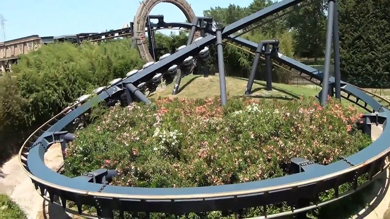 Katun Roller Coaster Front Seat POV - Mirabilandia Italy B&M Inverted On-Ride