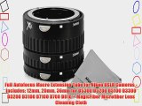 Full Autofocus Macro Extension Tube for Nikon DSLR Cameras - Includes: 12mm 20mm 36mm for D5300