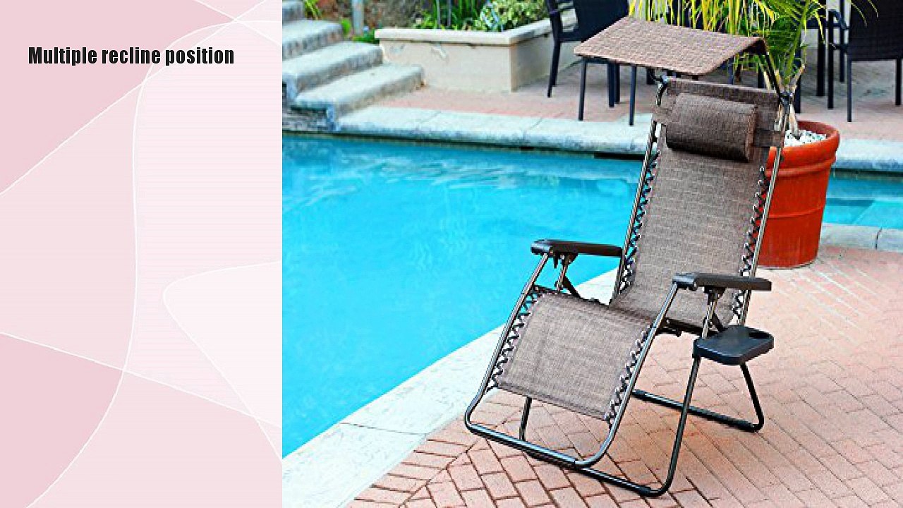 Set of 2 Oversized Zero Gravity Chair with Sunshade