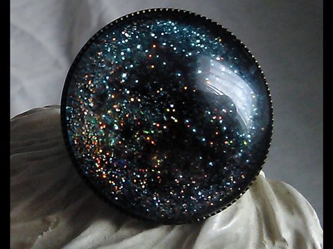 Bijoux fantaisie : Bague univers, tourbillon infini - Fait main