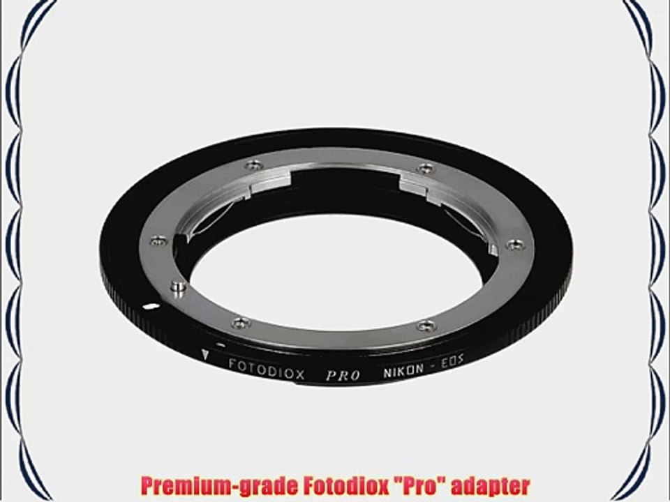 Fotodiox Pro Lens Mount Adapter for Nikon Lens to Canon EOS Camera Body for Canon 1D 1DS Mark