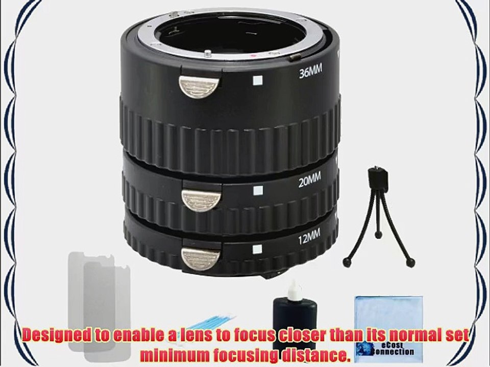 Auto Focus Macro Extension Tube Set for Nikon D5500 D810 D750 D300 D300S D600 D700 D800 D800E