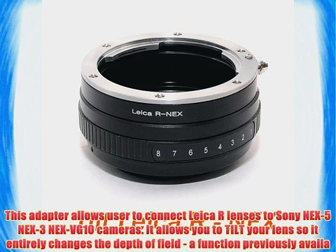 EzFoto Tilt Leica R Lens to Sony Alpha Nex E-mount Camera Adapter for Sony NEX-3 NEX-5 NEX-3C