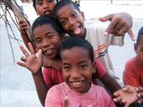 The children of island of Ebeye Marshall Islands