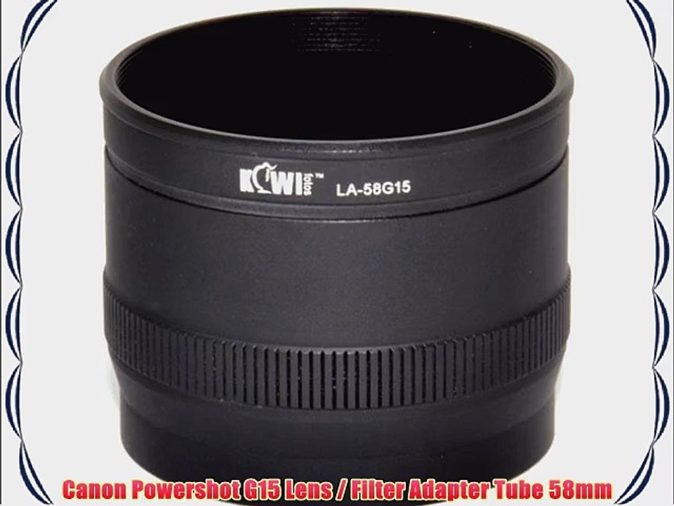 Canon Powershot G15 Lens / Filter Adapter Tube 58mm
