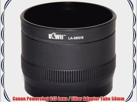 Canon Powershot G15 Lens / Filter Adapter Tube 58mm