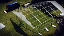 Custom Covers Marquee: time lapse build of 12m x 15m tent in 2 mins
