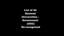 Blacklisted Universities In India