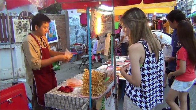 Feasting on Thai street food at the Chiang Mai Saturday Night Market | Thailand Travel Video