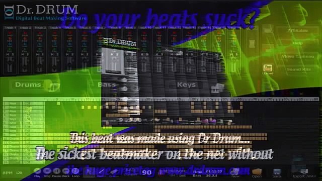 Making music beats with Dr Drum - software beat maker