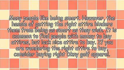 Why Buy Dkny Golf Apparel Online