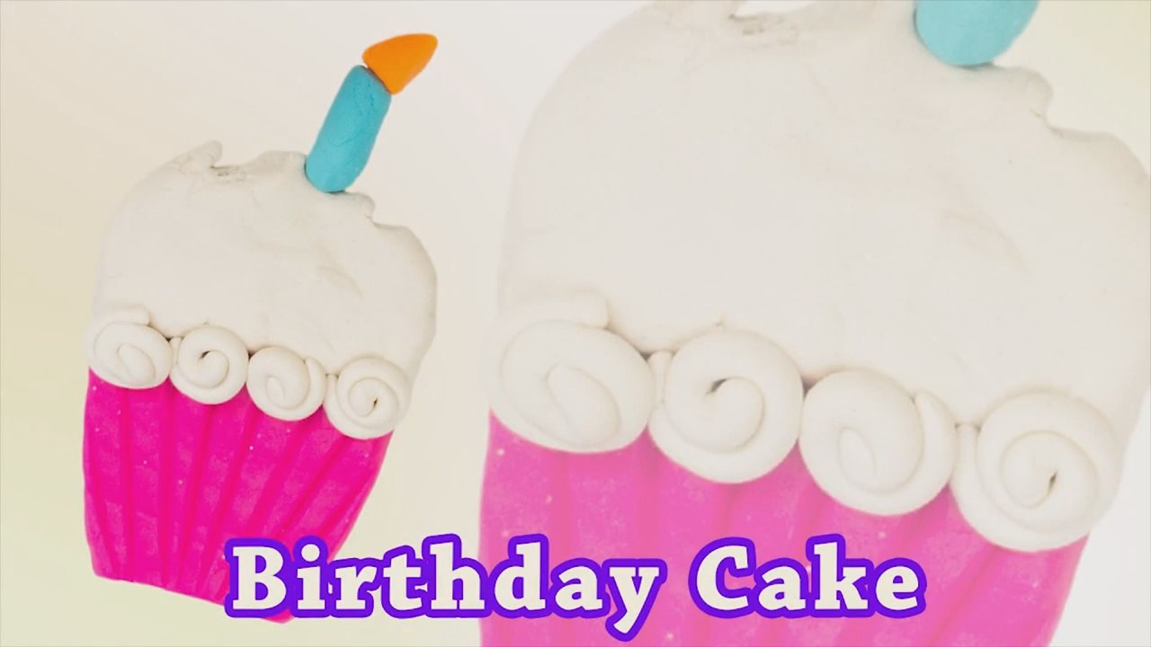 How to Make Play Doh Birthday Cup Cake - unboxing toys kinder surprise kids toys