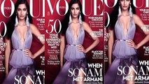 Sonam Kapoor Braless Cleavage On Magazine Cover HD