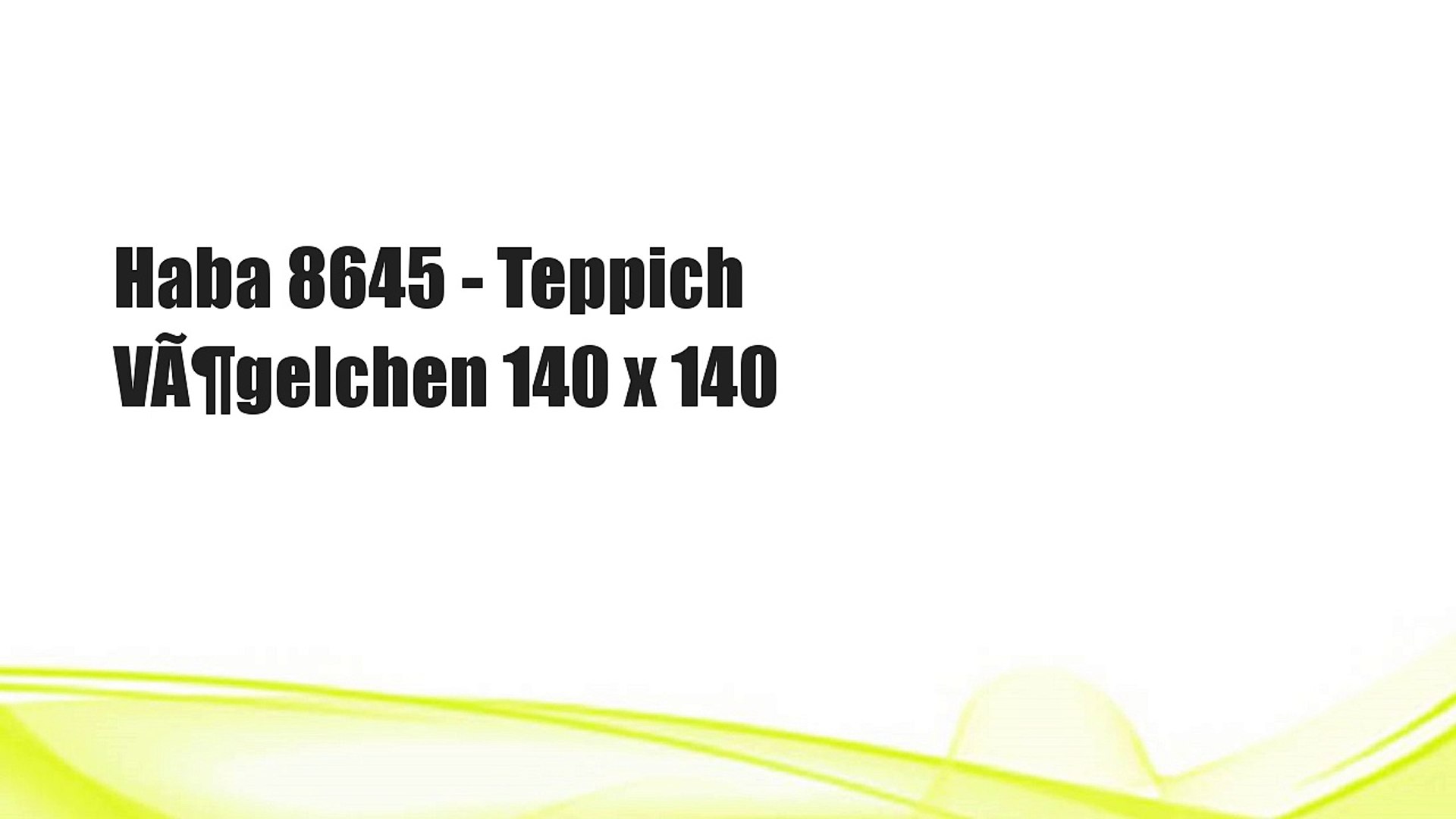 Haba 8645 Teppich Va Gelchen 140 X 140 Video Dailymotion