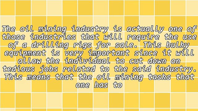 How To Buy The Drilling Rigs For Sale Cheaply