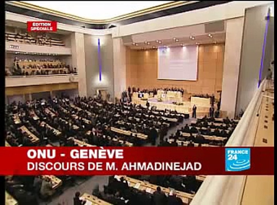 Discours Mahmoud Ahmadinejad à l'ONU, le gouvernement israélien est raciste