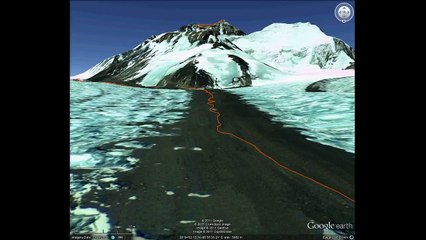 Mount Everest North Ridge Climbing Route in 3D