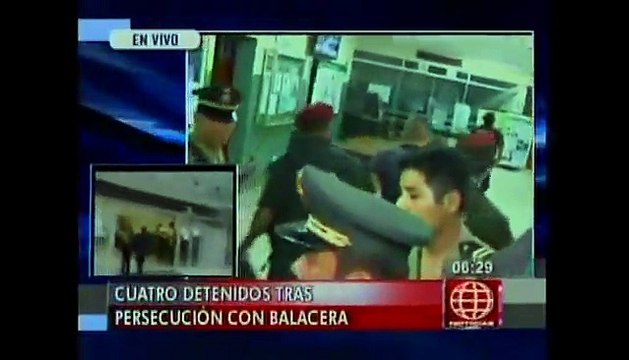 San Isidro: Policía capturó a 4 raqueteros tras balacera (VIDEO)