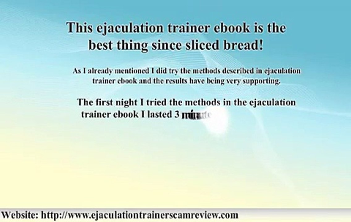 Ejaculation Trainer Ebook Scam