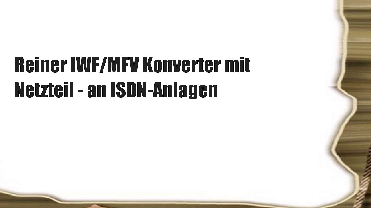 Reiner IWF/MFV Konverter mit Netzteil - an ISDN-Anlagen
