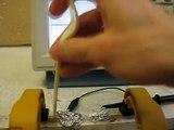 How to test Rochelle salt piezoelectric crystals voltage oscilloscope