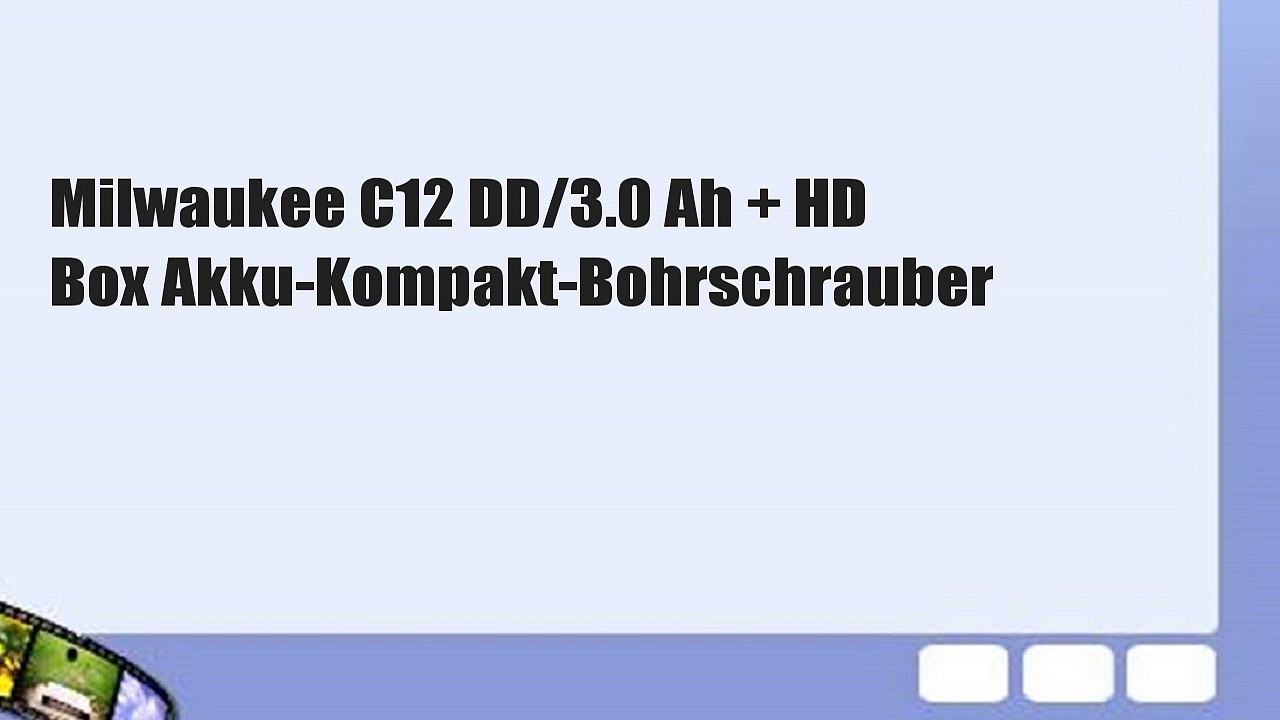 Milwaukee C12 DD/3.0 Ah + HD Box Akku-Kompakt-Bohrschrauber