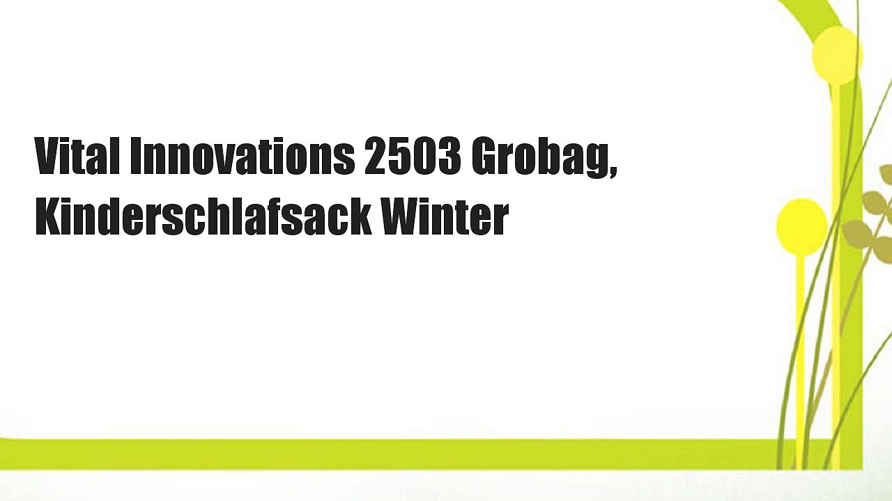 Vital Innovations 2503 Grobag, Kinderschlafsack Winter