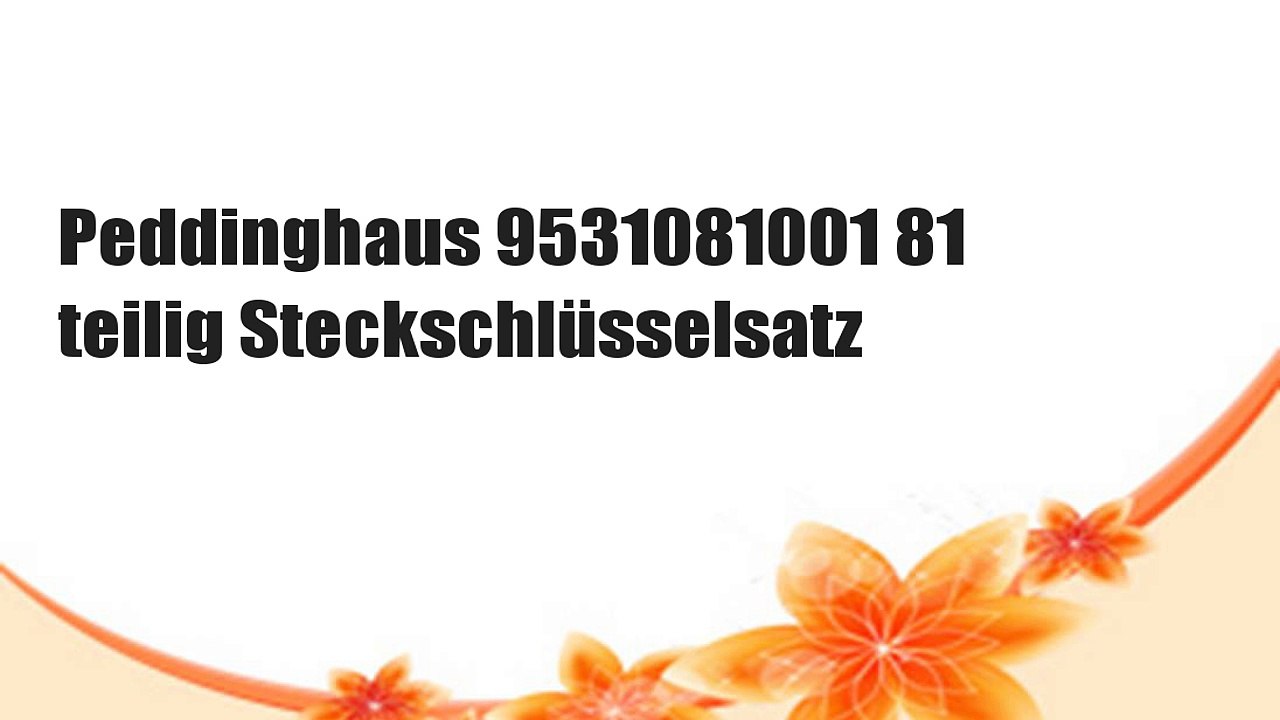 Peddinghaus 9531081001 81 teilig Steckschlüsselsatz