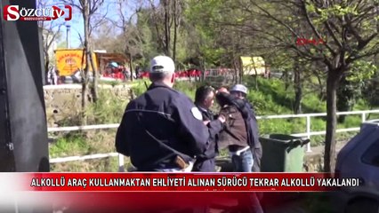 Yine alkollü yakalandı gazetecilere saldırdı!