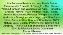 Ultra Premium Resistance Loop Bands Set for Exercise with 5 Levels of Strength - The Ultimate Workout for Men and Women of All Ages - Perfect for Crossfit Training, P90x, Insanity, Yoga, Pilates, Asylum, Beachbody, Physical Therapy, and Other Workouts - S