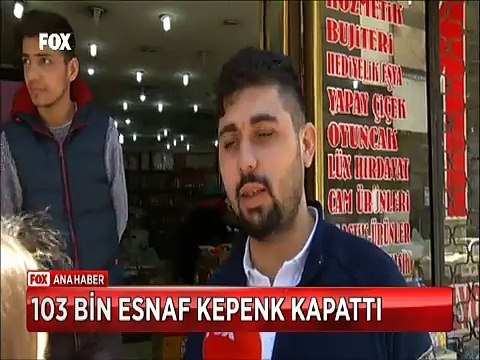 103 Bin esnaf kepenk kapattı 182 bin yeni işsizin devlete yükü 82 Milyon lira oldu