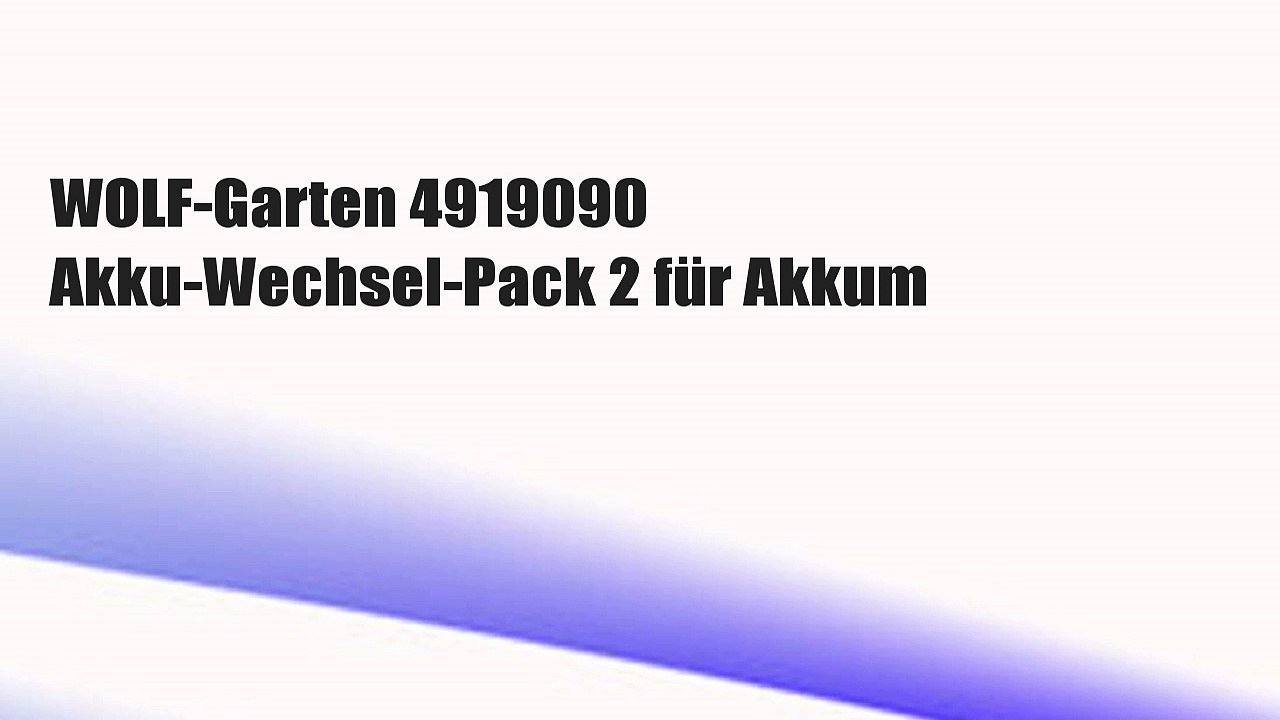 WOLF-Garten 4919090 Akku-Wechsel-Pack 2 für Akkum