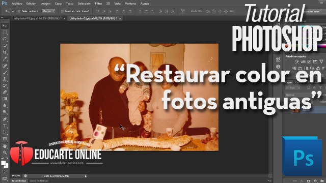 Como restaurar el color a fotos antiguas en Photoshop